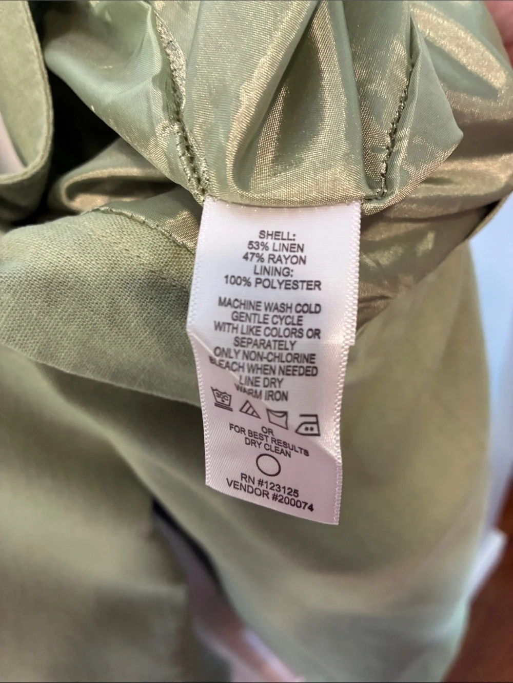 Linen Sage Green Wide-Leg Women’s Pants - Picture 5 of 8